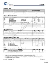 CY2XP41ZXCT Datasheet Page 4