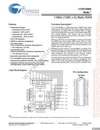 CY62128BNLL-55ZXI Datasheet Cover
