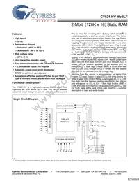 CY62136VLL-70ZSXET Datasheet Cover