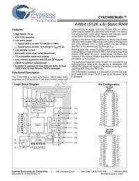 CY62148BLL-70ZI Datasheet Cover