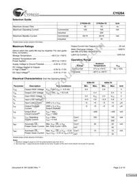 CY6264-70SNC Datasheet Page 2