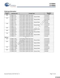 CY7B992-7JXCT Datasheet Page 17