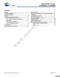 CY7B9940V-5AXIT Datasheet Page 2