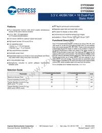CY7C024AV-20AXCT Datasheet Cover