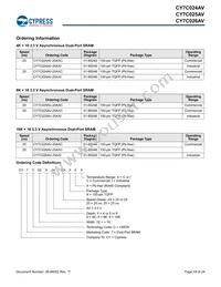 CY7C024AV-20AXCT Datasheet Page 19