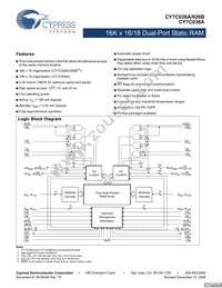 CY7C026A-15AXC Datasheet Cover