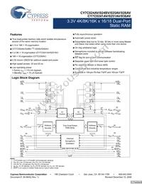 CY7C026AV-20AXI Datasheet Cover