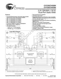 CY7C028V-25AC Datasheet Cover