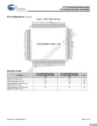 CY7C036AV-25AXC Datasheet Page 4