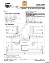 CY7C037V-20AXC Datasheet Cover