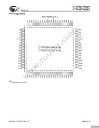 CY7C037V-20AXC Datasheet Page 2