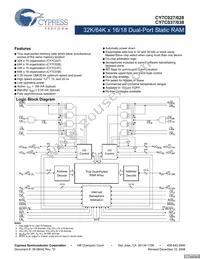 CY7C038V-20AI Datasheet Cover