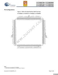 CY7C0831AV-167AXC Datasheet Page 4