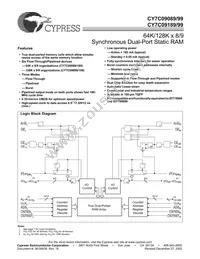 CY7C09199-9AC Datasheet Cover