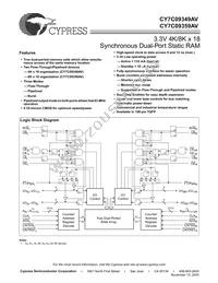 CY7C09349AV-12AC Datasheet Cover