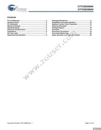 CY7C09359AV-9AXC Datasheet Page 3