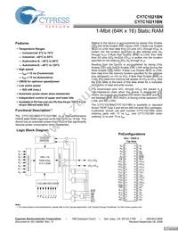 CY7C10211BN-10ZXCT Datasheet Cover