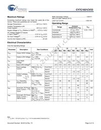 CY7C1021CV33-12BAXIT Datasheet Page 4