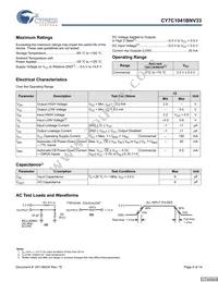 CY7C1041BNV33L-12VXCT Datasheet Page 4