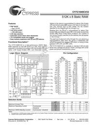 CY7C1049CV33-15VC Datasheet Cover