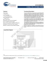 CY7C1059DV33-12ZSXIT Datasheet Cover