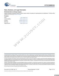 CY7C1059DV33-12ZSXIT Datasheet Page 10