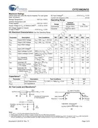 CY7C1062AV33-10BGIT Datasheet Page 3