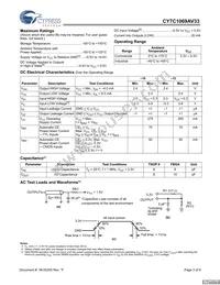 CY7C1069AV33-10BAC Datasheet Page 3