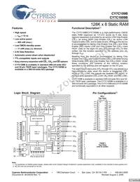 CY7C109B-15ZXCT Datasheet Cover