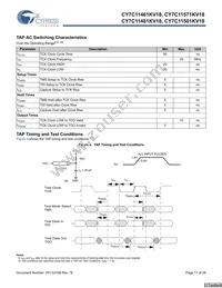 CY7C11501KV18-400BZXI Datasheet Page 17