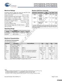 CY7C11501KV18-400BZXI Datasheet Page 21