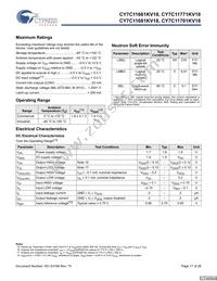 CY7C11681KV18-450BZC Datasheet Page 17