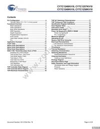 CY7C1250KV18-450BZXC Datasheet Page 4