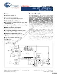 CY7C1308DV25C-167BZCT Datasheet Cover