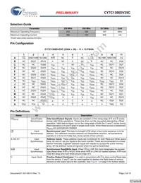 CY7C1308DV25C-167BZCT Datasheet Page 2