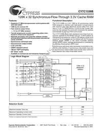 CY7C1338B-100AC Datasheet Cover