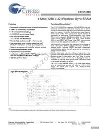 CY7C1339G-133AXET Datasheet Cover