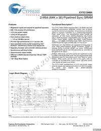 CY7C1346H-166AXCT Datasheet Cover