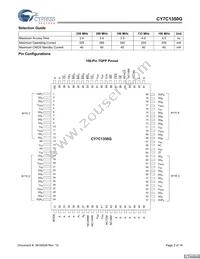 CY7C1350G-166AXI Datasheet Page 2