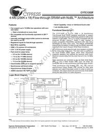 CY7C1353F-100AC Datasheet Cover