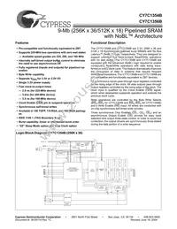CY7C1354B-166BGC Datasheet Cover