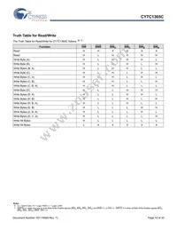 CY7C1365C-133BZI Datasheet Page 10