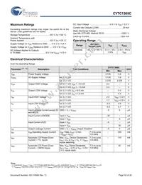 CY7C1365C-133BZI Datasheet Page 19