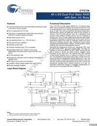 CY7C138-25JXI Datasheet Cover