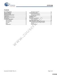 CY7C138-25JXI Datasheet Page 2