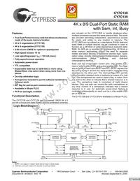 CY7C139-25JXC Datasheet Cover