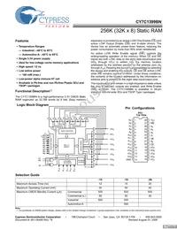 CY7C1399BNL-15ZXCT Datasheet Cover
