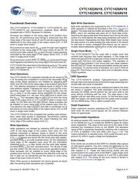 CY7C1424AV18-250BZCT Datasheet Page 8