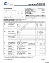 CY7C1441AV33-133AXCT Datasheet Page 19