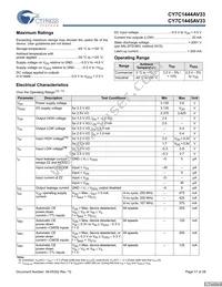 CY7C1444AV33-167AXCT Datasheet Page 17